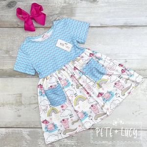 Pete and Lucy Piggy Party Dress Girls Pig Dress
